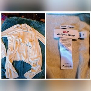 Vineyard Vines Soft Cream Cardigan with Cashmere